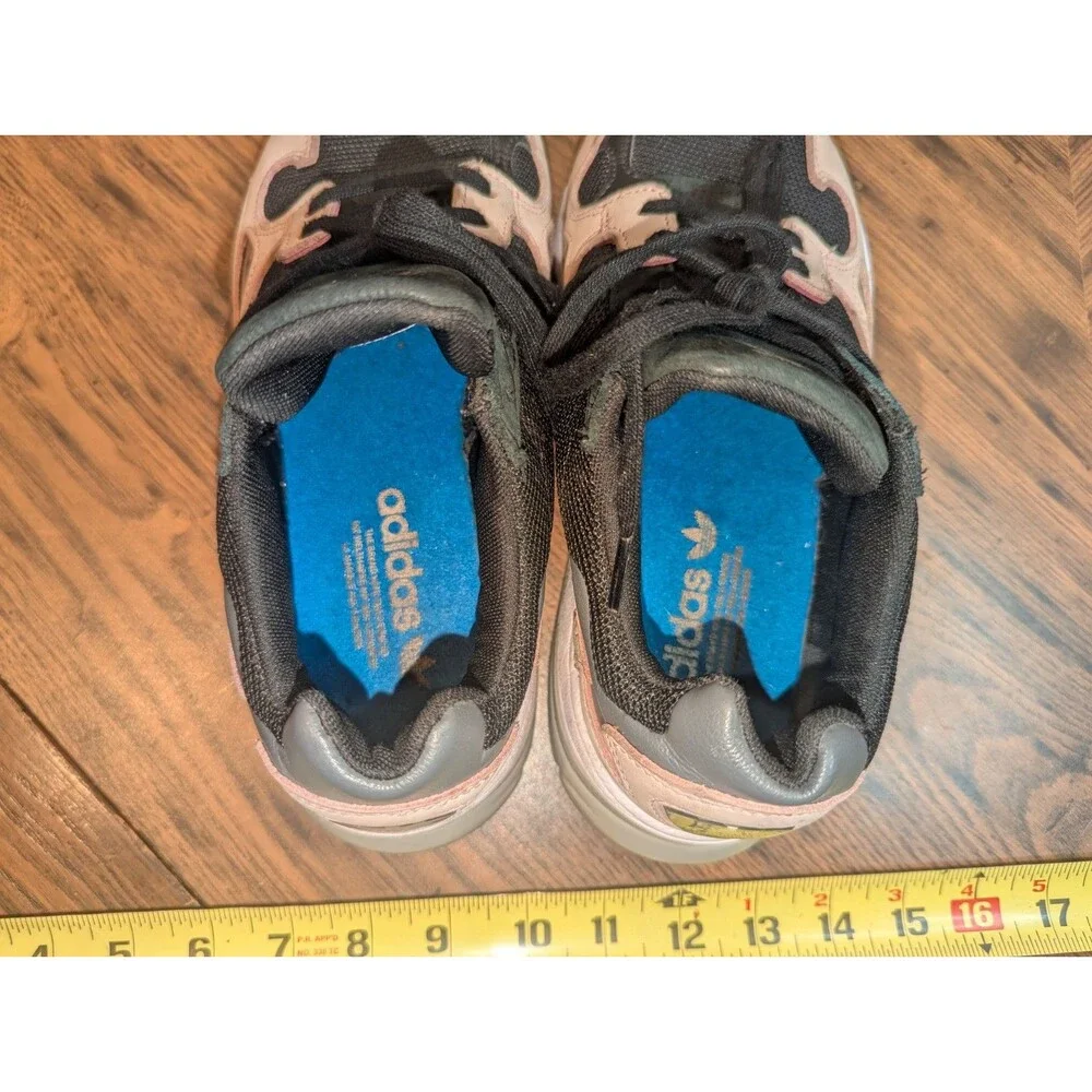 Adidas Falcon Black Pink Womens Size 8.5 Shoes Sneakers Art B93923
